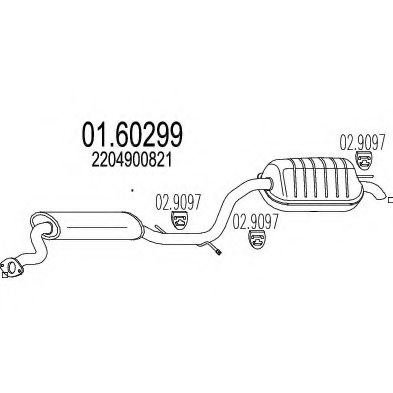 MTS 01.60299 End Silencer